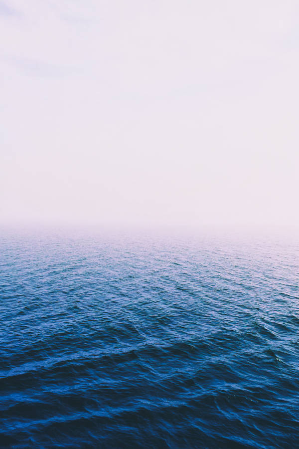 Calm Dark Blue Ocean Wallpaper