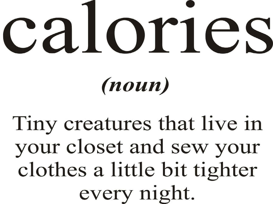 Calories Humorous Definition Quote Wallpaper