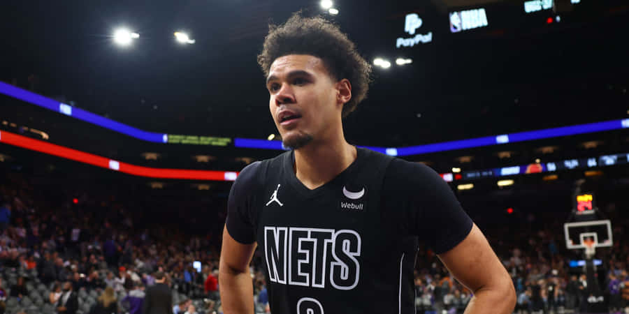 Cameron Johnson Brooklyn Nets Court Side Wallpaper