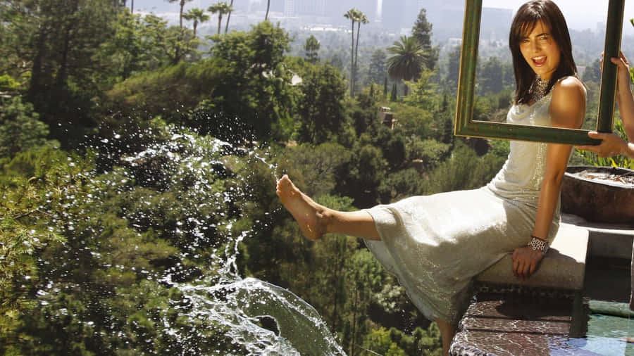 Camilla Belle Radiating Elegance In A Photoshoot Wallpaper