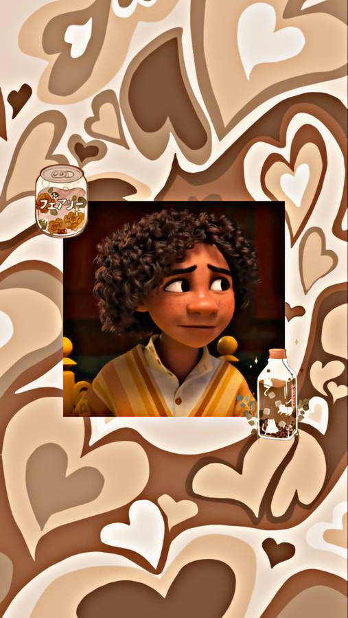 Camilo Madrigal Brown Hearts Wallpaper