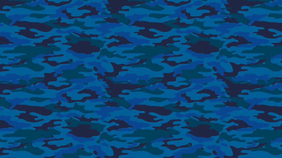 Camouflage Gone Blue Wallpaper
