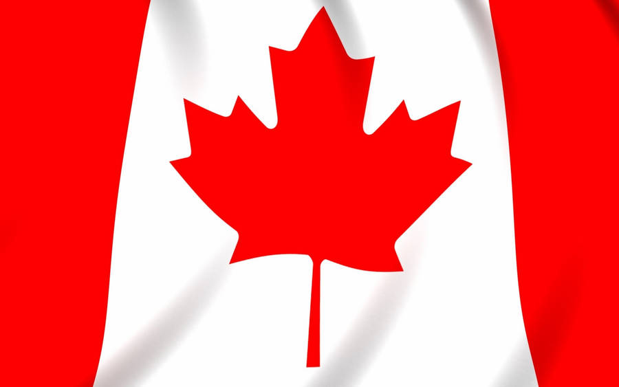 Canada Flag Red And White Wallpaper