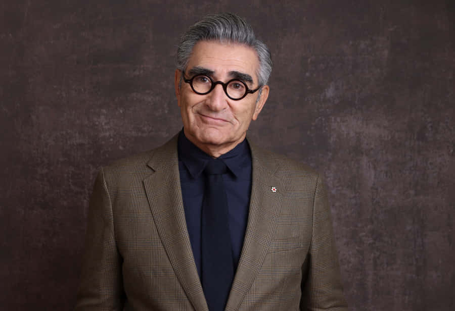 Canadian Actor Eugene Levy In A Grayscale Portrait Wallpaper
