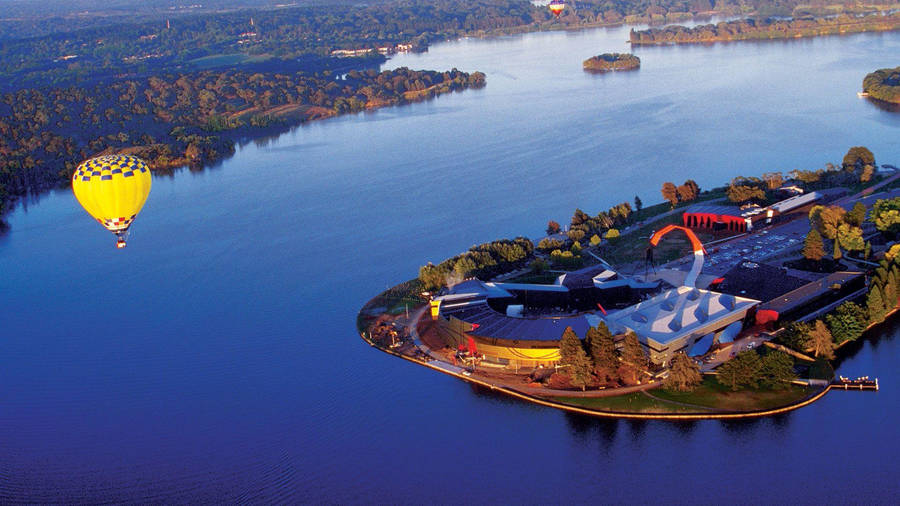 Canberra Neon Hot Air Balloon Wallpaper