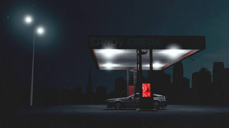 Candy Break Gas Station Wallpaper