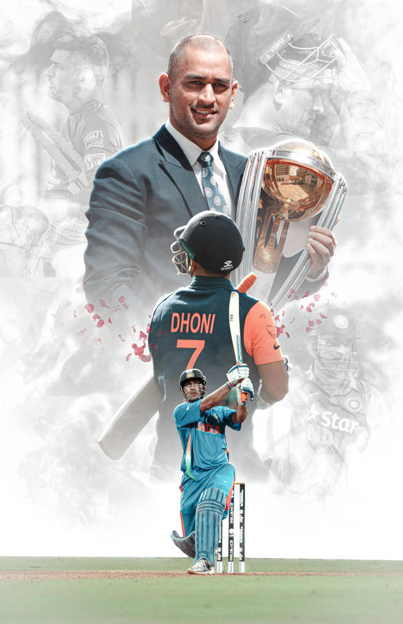 Captain Cool - Ms Dhoni, The Heartbeat Of Chennai Super Kings Wallpaper