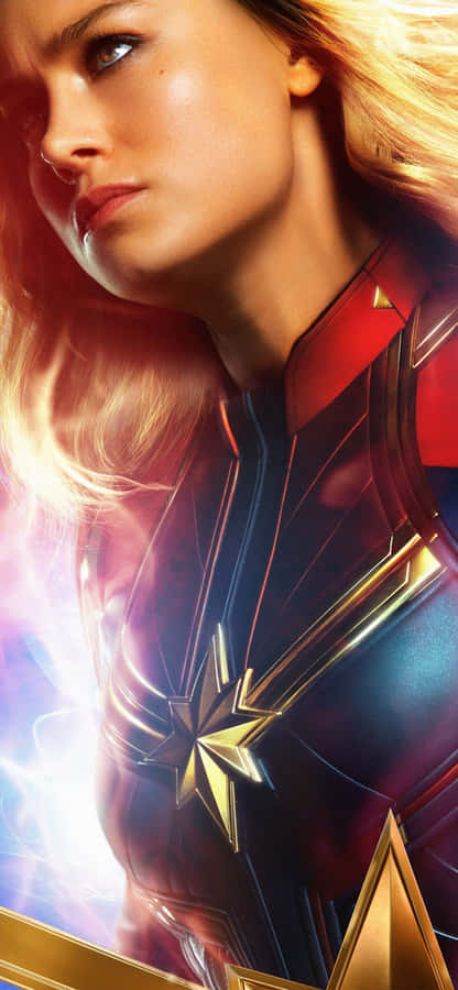 Captain Marvel Is Ready For Action Wallpaper