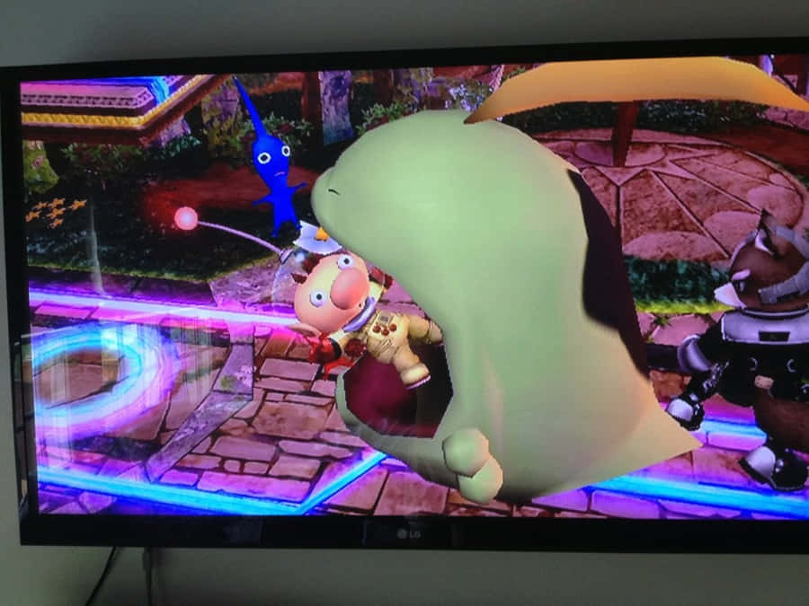 Captain Olimar In Guplin's Mouth Wallpaper