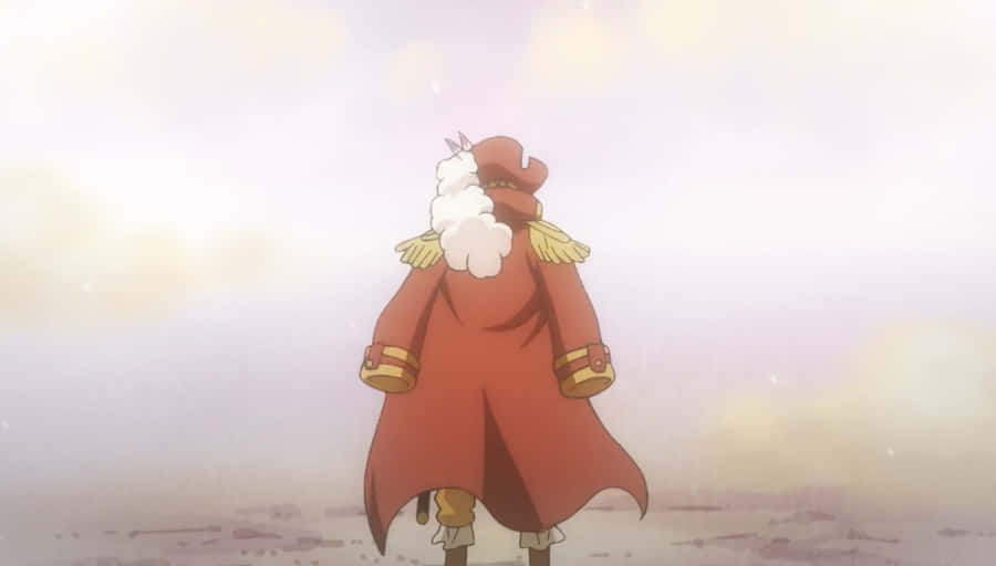 Captain Standing Proudly On The Deck Of Pirate Ship Wallpaper