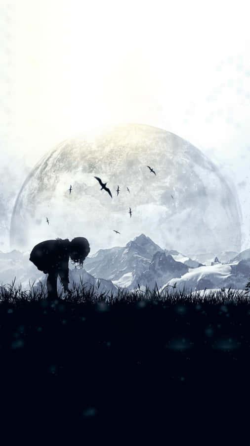 Caption: A Focused Mind Amidst Nature, Visualizing Abstract Shapes And Patterns Wallpaper