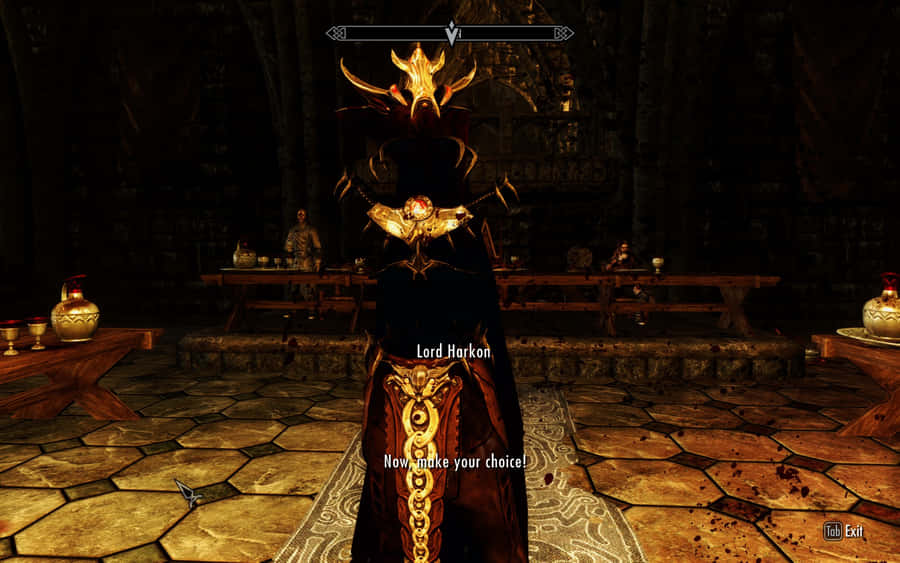 Caption: A Powerful Vampire Lord Standing In The Moonlight Wallpaper