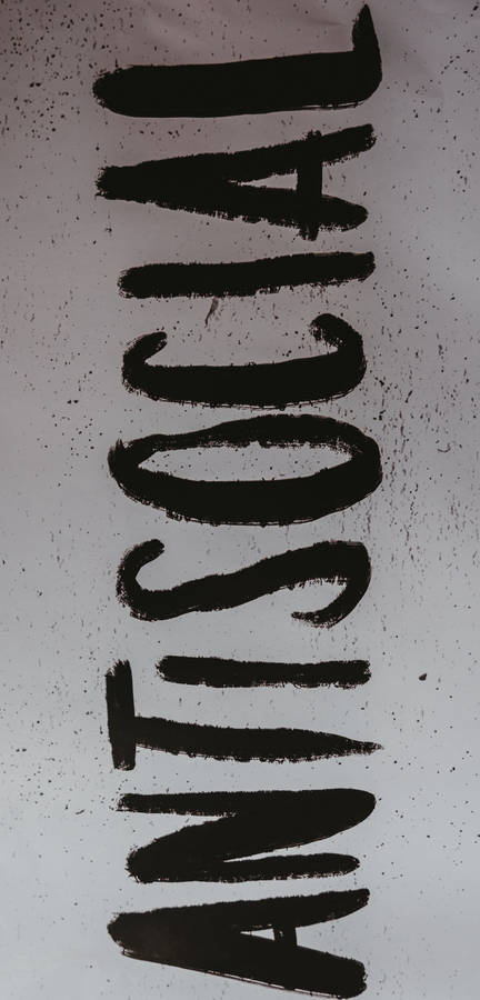 Caption: A Strong Message In Graffiti Art - Anti Social Wallpaper