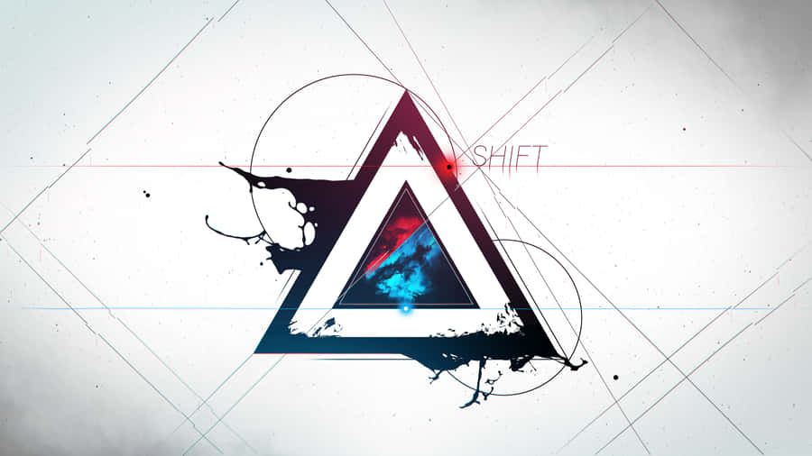 Caption: Abstract Artistic Representation Of A Hyperbolic Triangle. Wallpaper