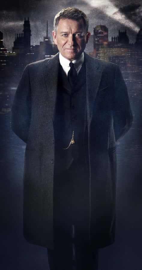 Caption: Alfred Pennyworth - The Faithful Companion Wallpaper