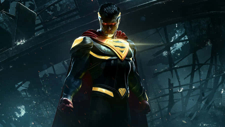 Caption: Awe-inspiring Superheroes Unite In Action-packed Video Game Wallpaper