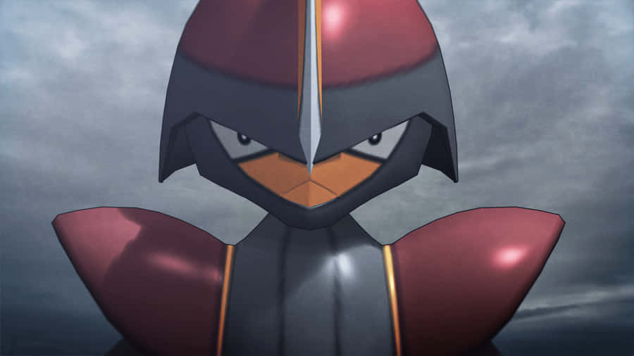 Caption: Bisharp, A Steel/dark Type Pokémon Unveiling Its Charisma In A Frontal Profile View. Wallpaper