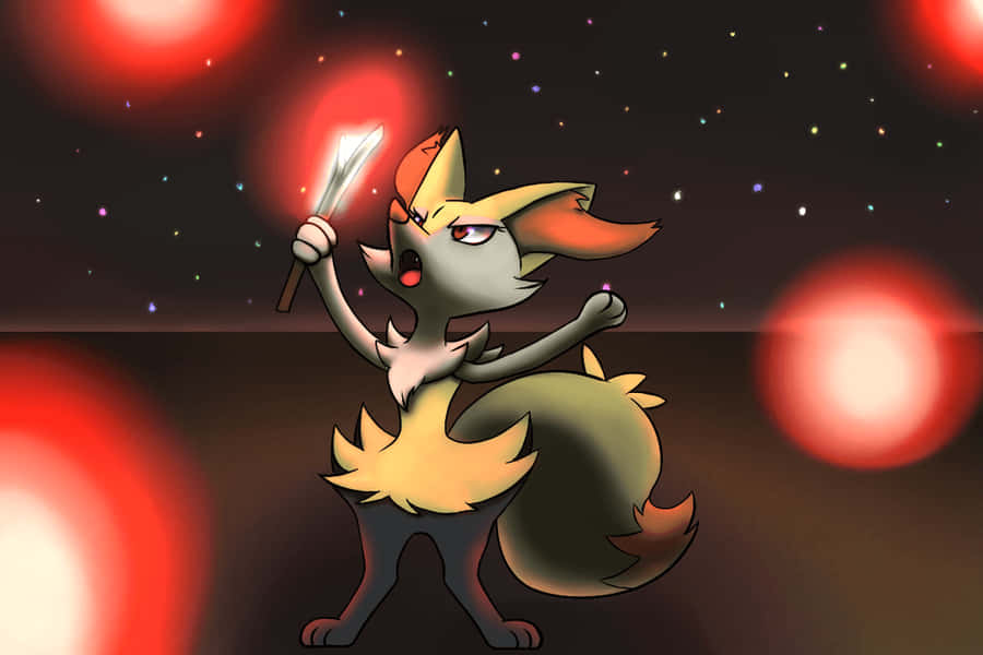 Caption: Braixen In The Spotlight Wallpaper