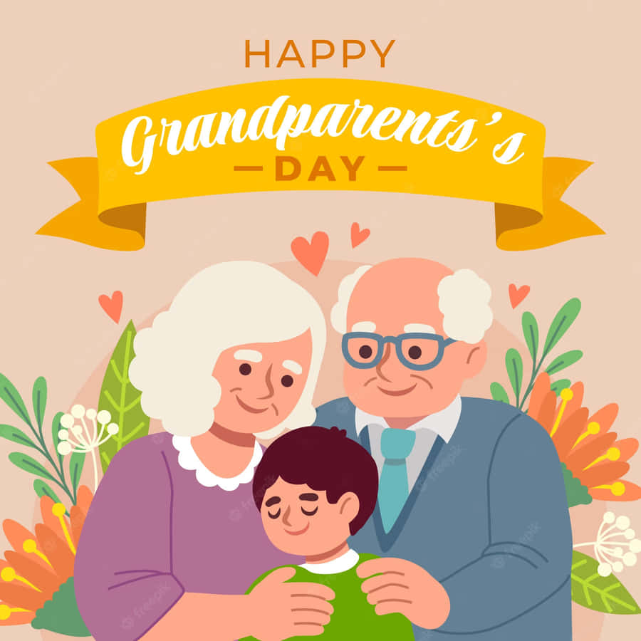 Caption: Cherishing Love And Legacy - Grandparent's Day Celebration Wallpaper