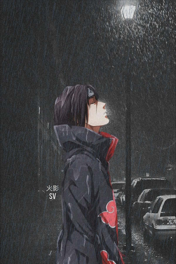 Caption: Dark Expression Of Itachi Uchiha Wallpaper