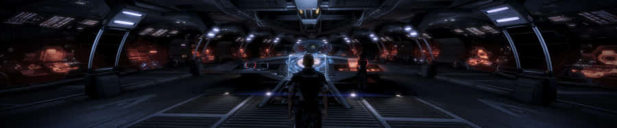 Caption: Dark Mystique - Triple Monitor Display Wallpaper