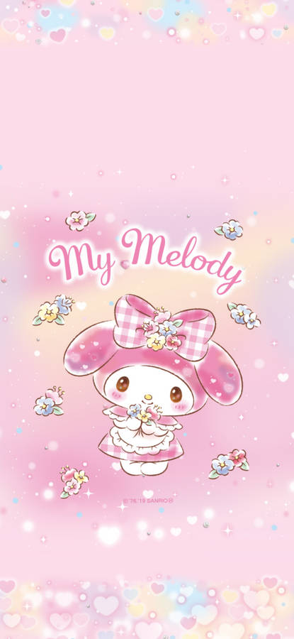 Caption: Darling Pink My Melody Wallpaper Wallpaper