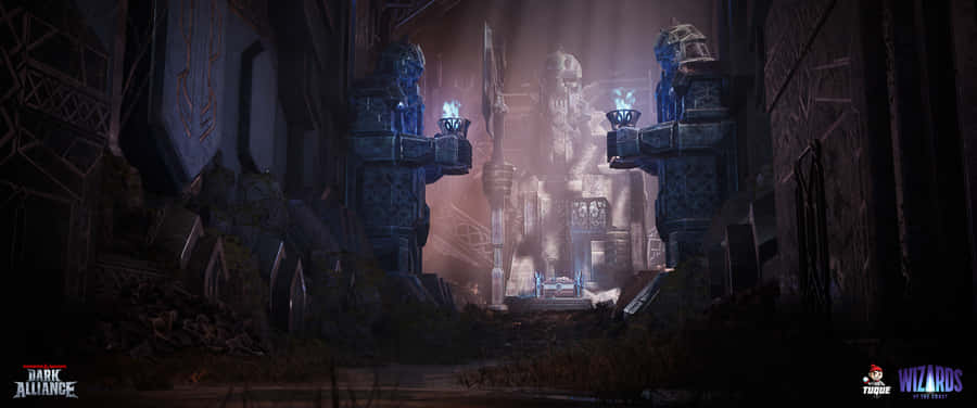 Caption: Dwarves And Monsters Clash In Dark Alliance Wallpaper