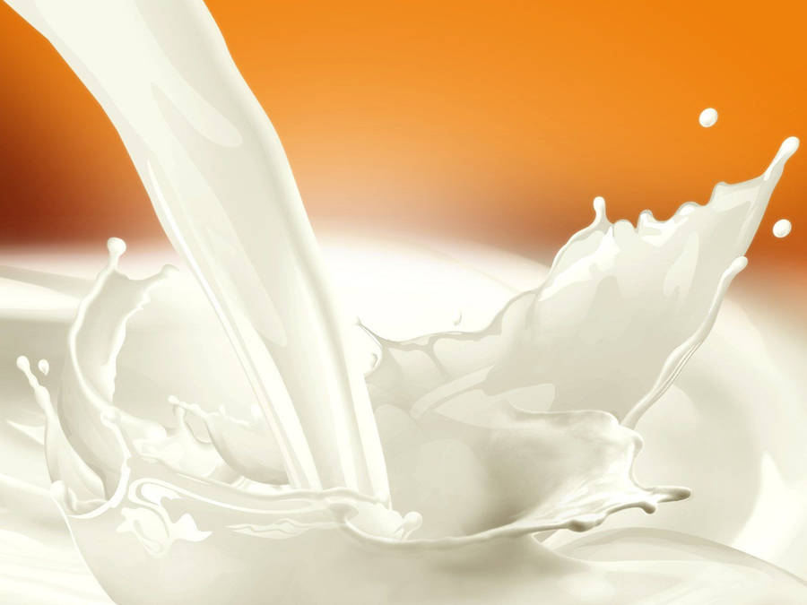 Caption: Dynamic Milk Splash Artistic Illustration Wallpaper