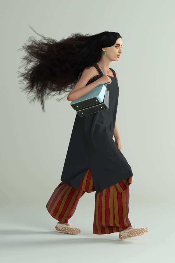 Caption: Eloquent Expression Of Spring In Sunnei's Spring 2022 Menswear Collection Wallpaper