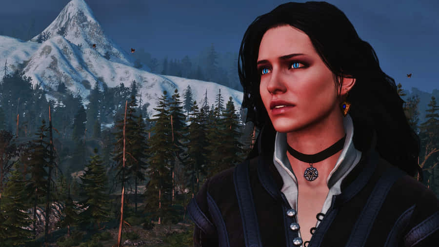 Caption: Enchanting Yennefer Of Vengerberg In A Mystical Realm Wallpaper