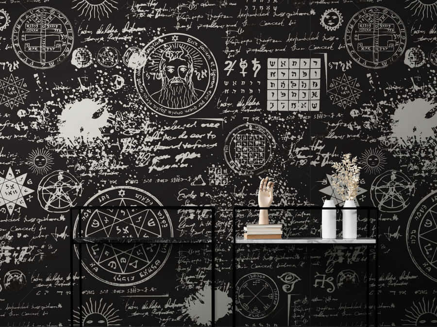 Caption: Enigmatic Occult Symbols And Art Wallpaper