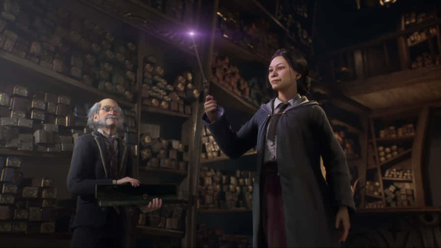 Caption: Epic Adventure In Harry Potter Game Wallpaper