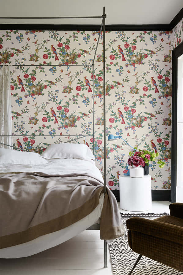 Caption: Exceptional Bird Prints Wall Decor Wallpaper