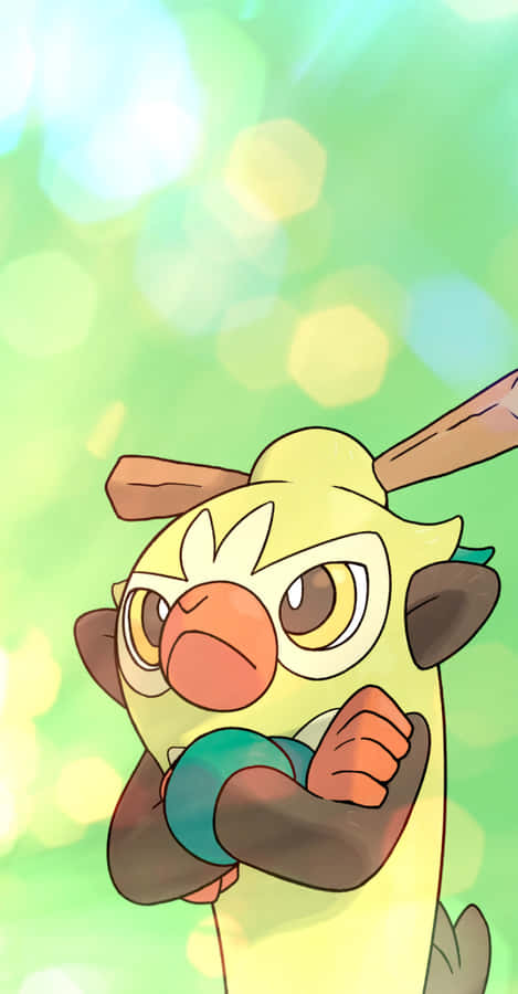 Caption: Excited Grookey - The Adorable Pokémon. Wallpaper