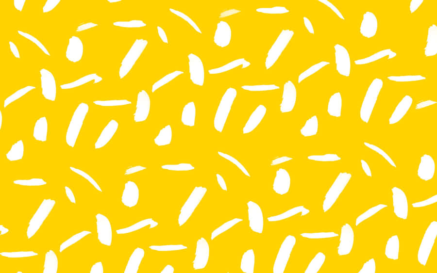 Caption: Expressive Yellow Pattern Wallpaper