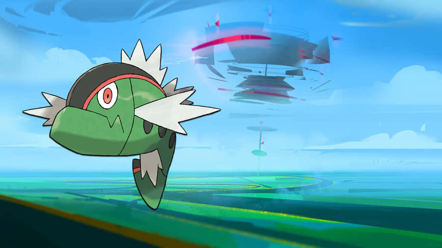 Caption: Fierce Basculin - The Water Type Pokémon In Action Wallpaper