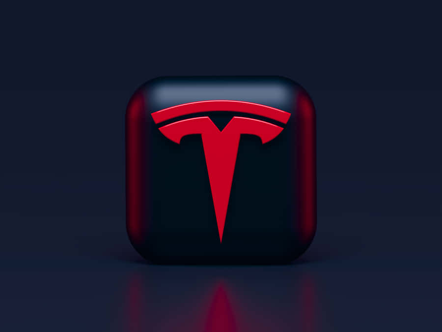 Caption: Fine Art Display - Tesla Logo In 4k Wallpaper