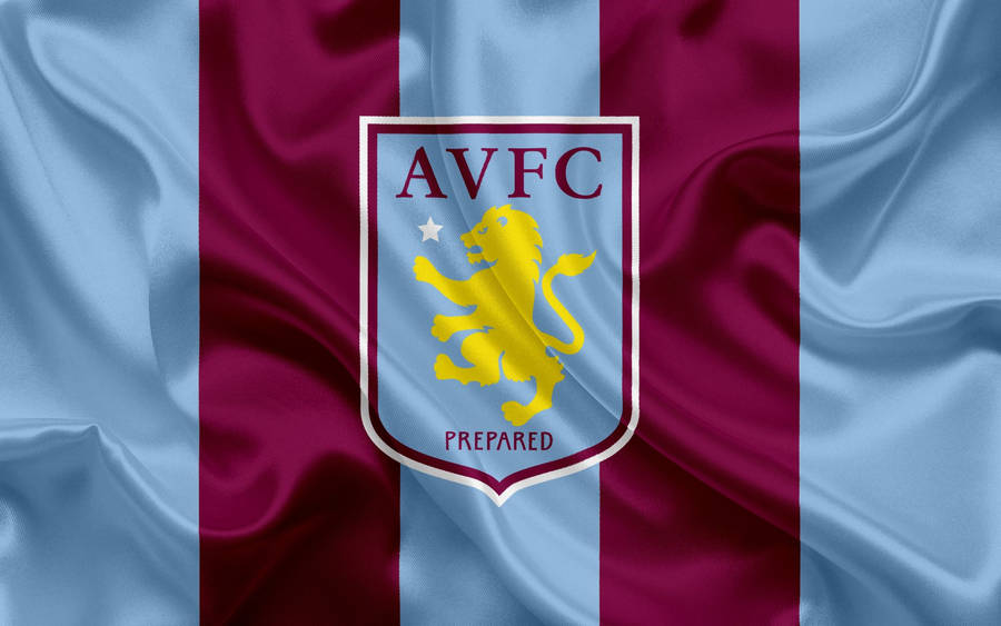 Caption: Flag Of Pride - Aston Villa Wallpaper