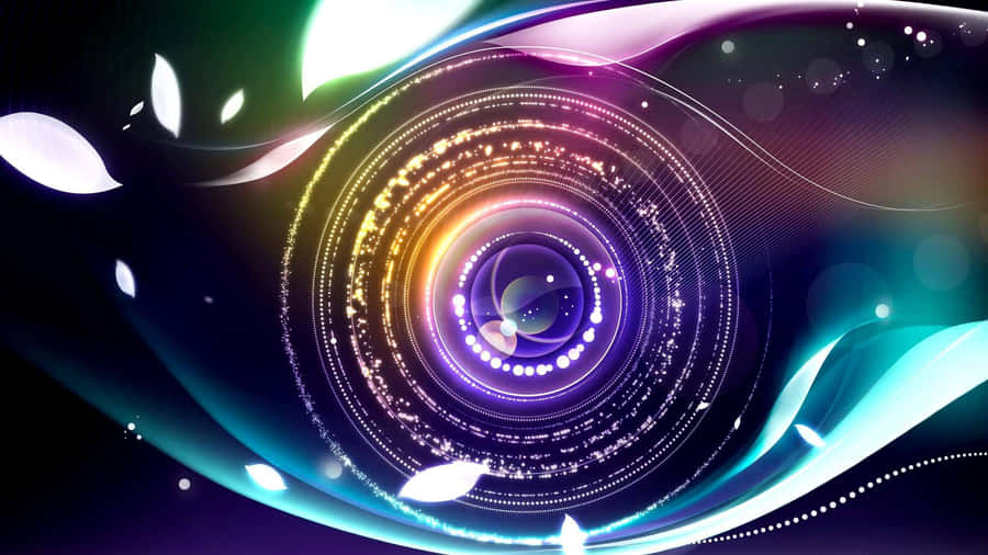 Caption: Focused Woman Studying With Laptop In A Cozy Space Wallpaper