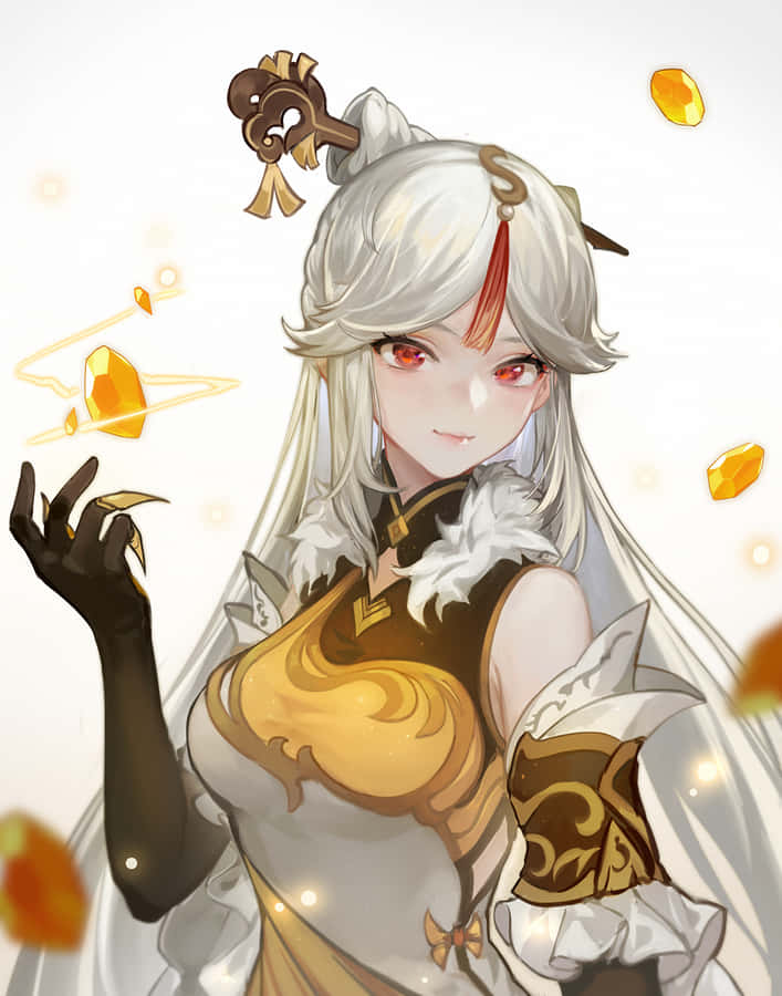 Caption: Genshin Impact's Sophisticated Star: Ningguang Wallpaper