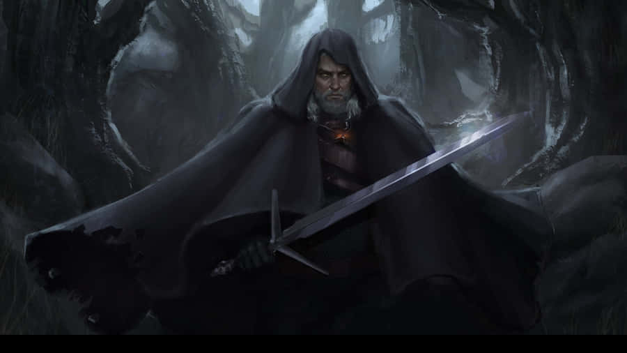 Caption: Geralt Of Rivia's Iconic Witcher Sword Wallpaper