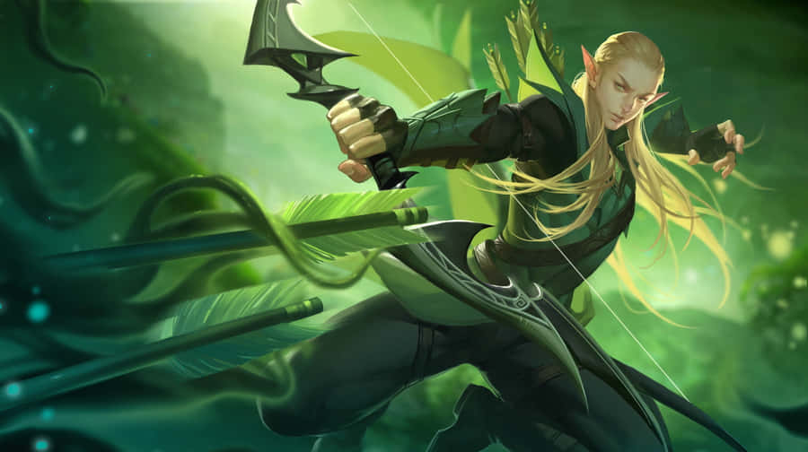 Caption: High Elf Archer - Pride And Precision Wallpaper