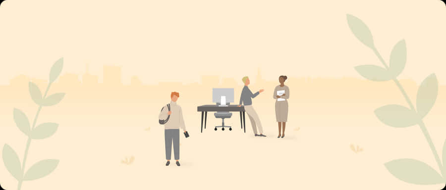 Caption: Inclusive Workspace Aesthetic Wallpaper