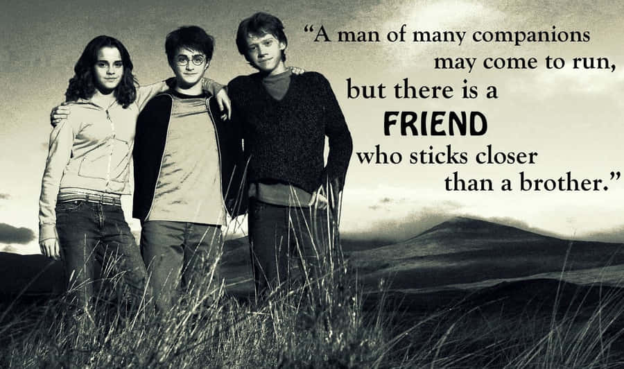 Caption: Inspirational Harry Potter Quote Wallpaper Wallpaper
