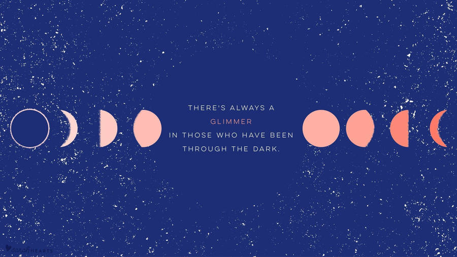 Caption: Inspiring Aesthetic Quote On Canvas Background Wallpaper