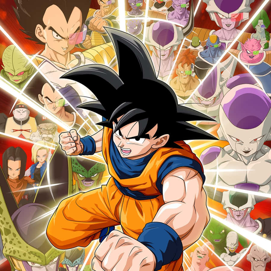 Caption: Intense Fight In The Dbz Video Game Universe Wallpaper