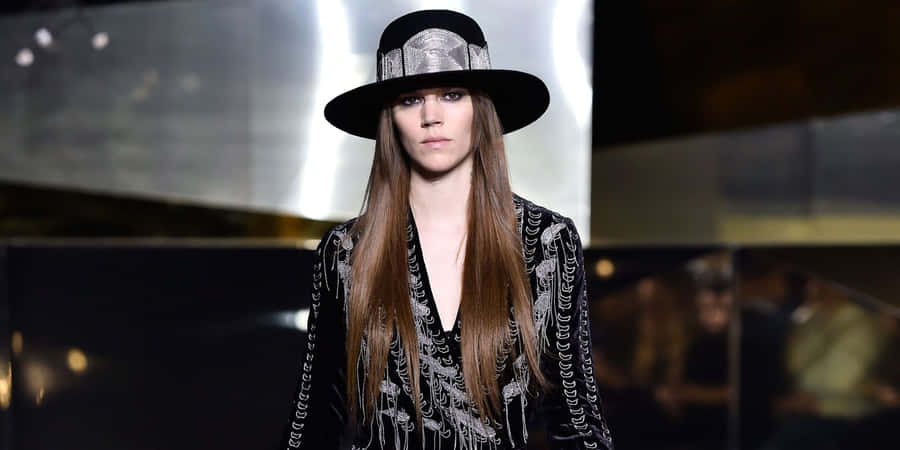 Caption: Intense Gaze Of Freja Beha Erichsen Wallpaper