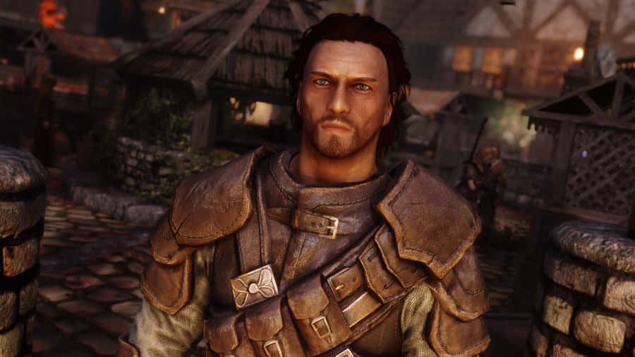 Caption: Intriguing Brynjolf Of Skyrim Wallpaper