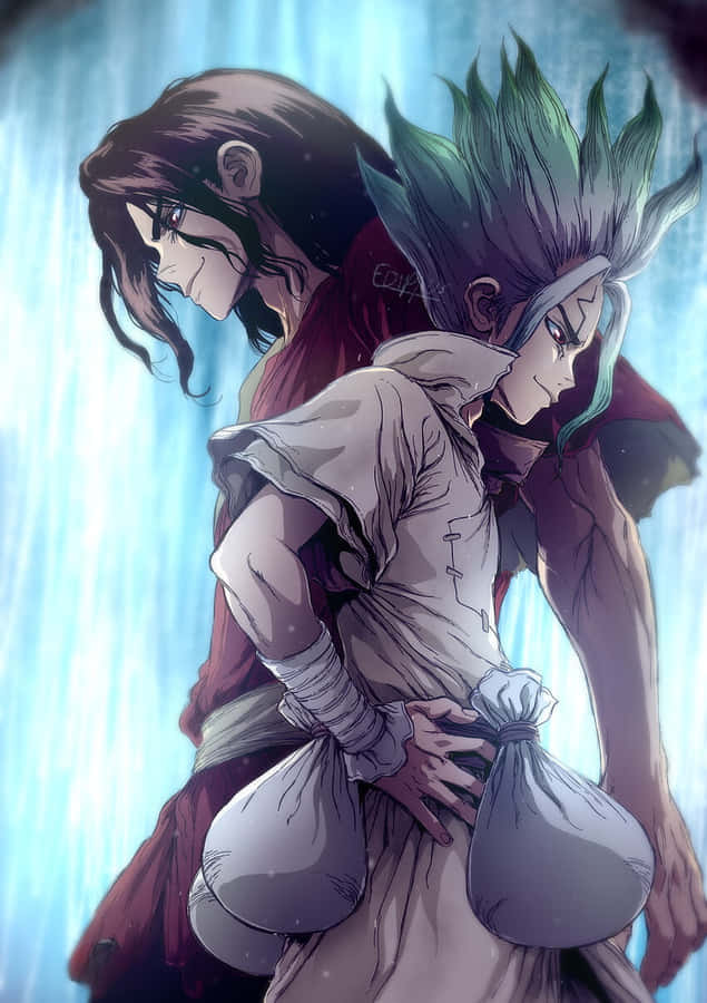 Caption: Legendary Leader Tsukasa Shishio's Strength Unleashed - Dr. Stone Anime Wallpaper