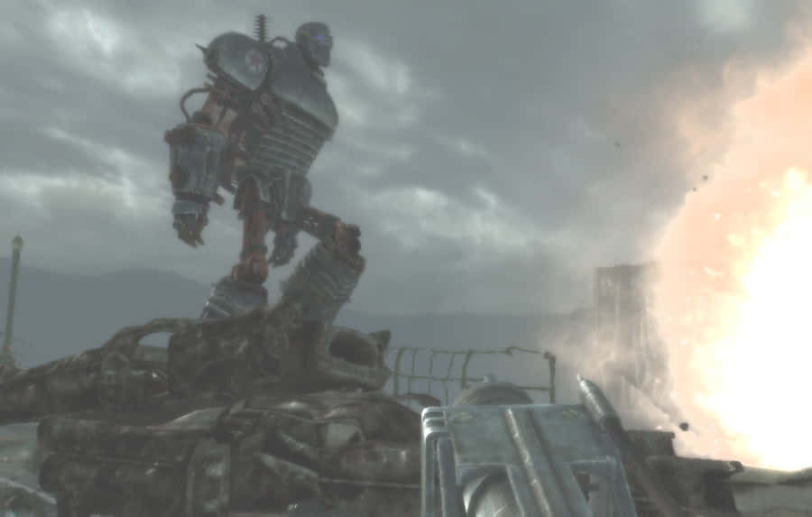 Caption: Liberty Prime, The Guardian Of Freedom Wallpaper